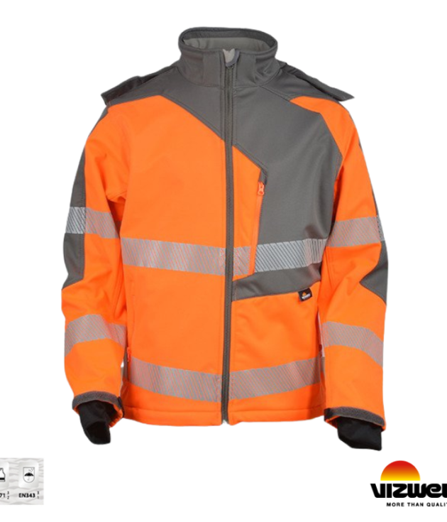 Vizwell™ VWJK267 – Reflektörlü Softshell Model Teknik Mont