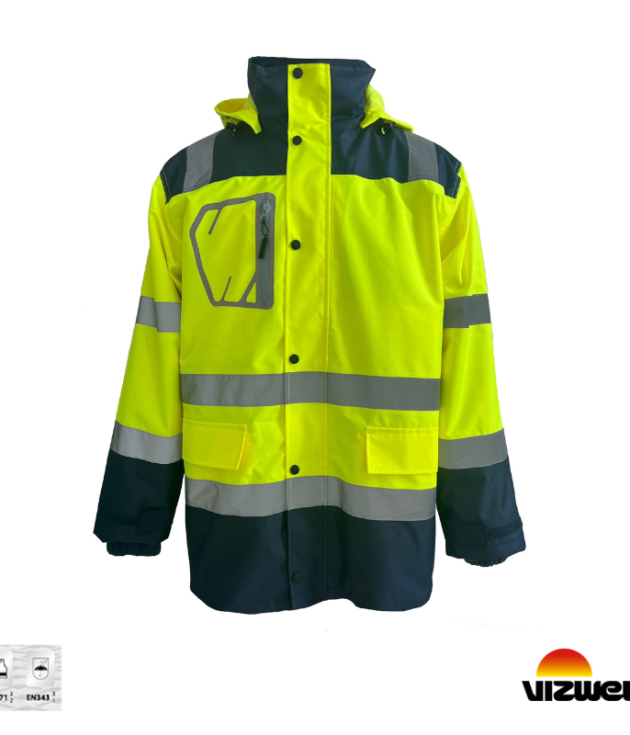 Vizwell™ VWJK34 – 3+1 Reflektörlü 300D Oxford Kumaş Parka 3 Farklı Kullanım Modeli