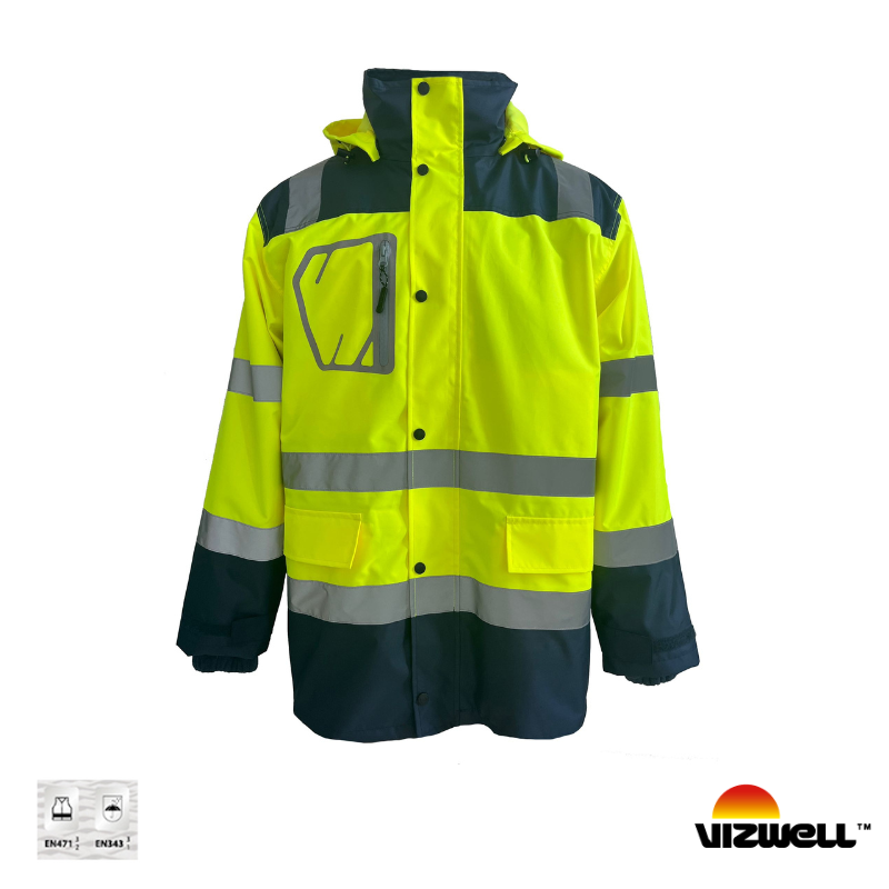 Vizwell™ VWJK34 – 3+1 Reflektörlü 300D Oxford Kumaş Parka 3 Farklı Kullanım Modeli