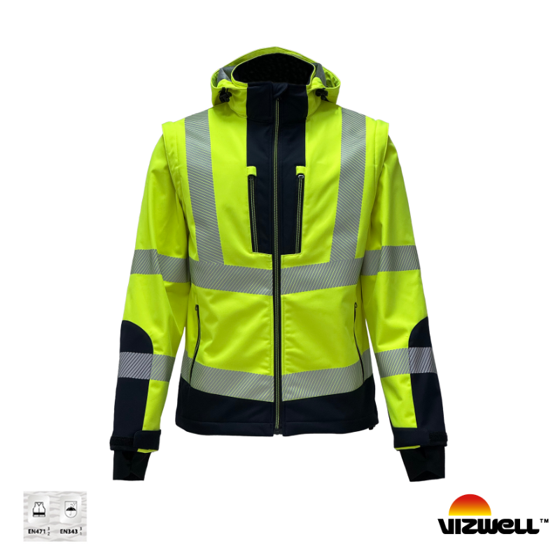 VIZWELL™ VWJK521 – Reflektörlü Ripstop Softshell Model Teknik Mont