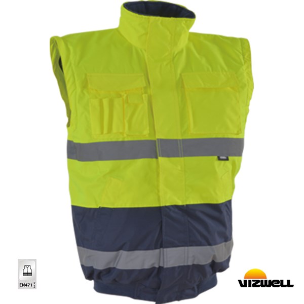Vizwell™ VWJK60B – Kolları Çıkmalı 300D Oxford İki Renkli Pilot Mont - Görsel 3