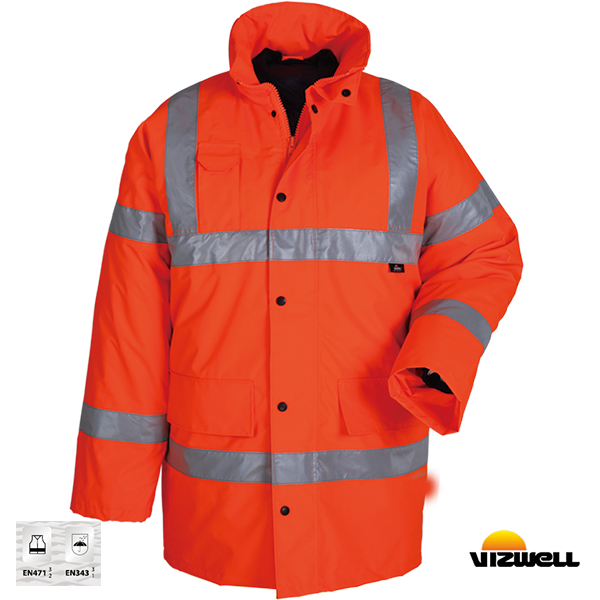 Vizwell™ VWJK01 – Reflektörlü 300D Oxford İçi Kapitoneli Parka