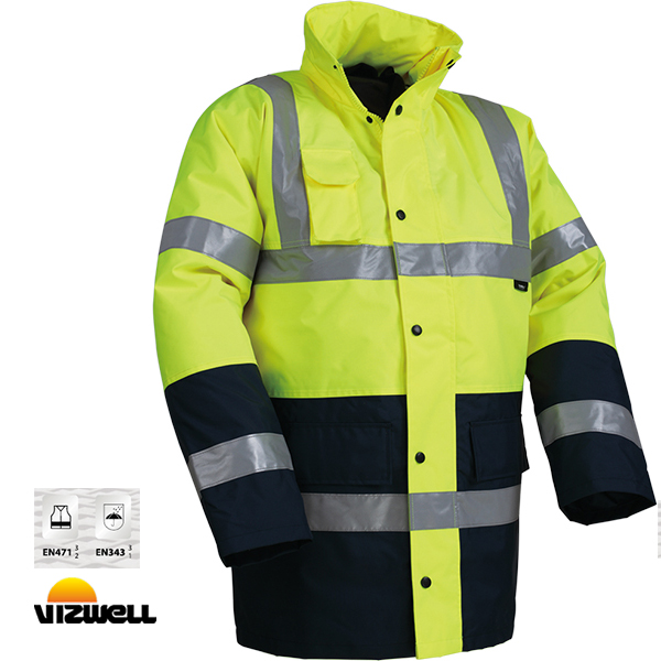 Vizwell™ VWJK05 – Reflektörlü 300D Oxford İki Renkli Mont
